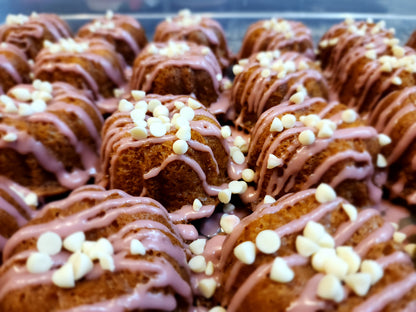 Raspberry White Chocolate Rum Cake